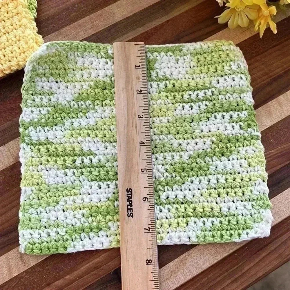 100% Cotton Handmade Washcloths - Set of 3